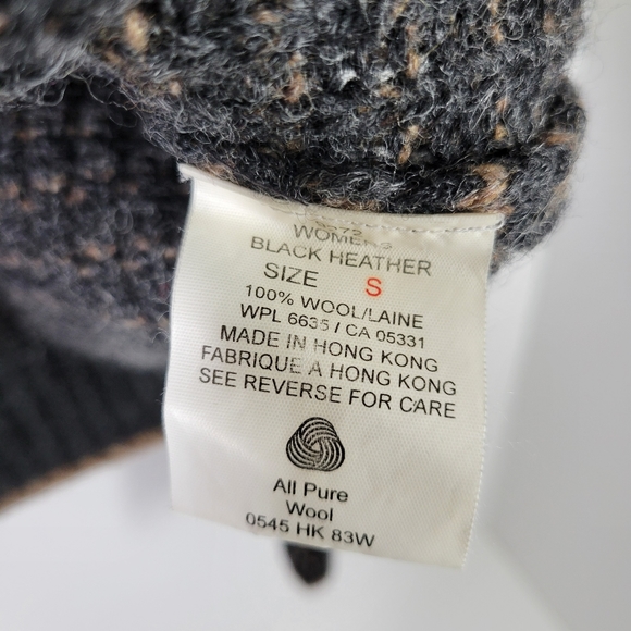 Vintage Woolrich Brown 100% Wool Geometric Knit Cardigan Sweater Women Sz S - Picture 4 of 5